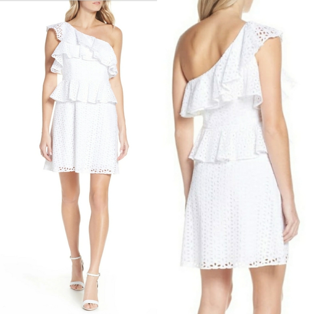 NWT Lilly Pulitzer Josey eyelet one shoulder dress